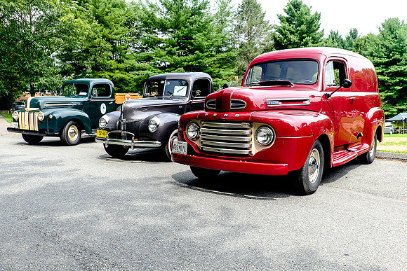 Ford Trucks (from left) 1942-47, 1941, 1948-50
