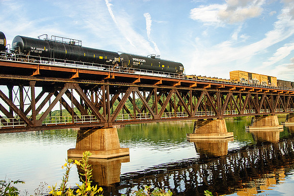Crossing the Hudson River at Mechanicville, NY