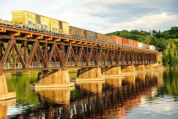 Crossing the Hudson River at Mechanicville, NY