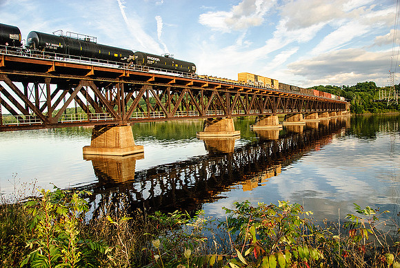 Crossing the Hudson River at Mechanicville, NY