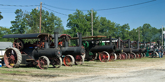 Traction engines at the Williams Grove, PA steam show