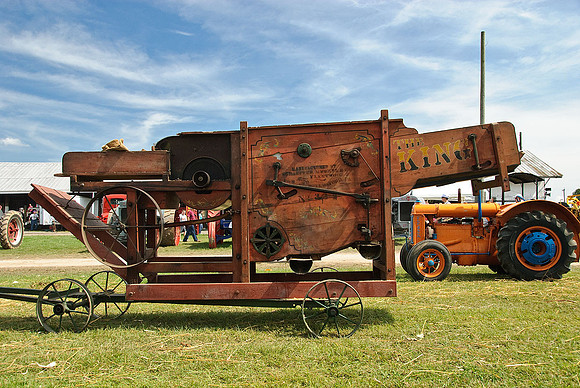 Early Hay Baler